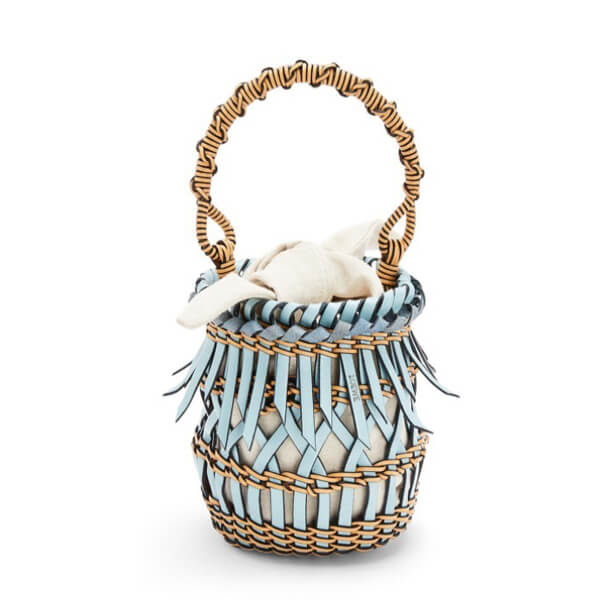 【 ロエベ】フリンジ バケットバッグ 偽物 スモール カーフ A546C19X05